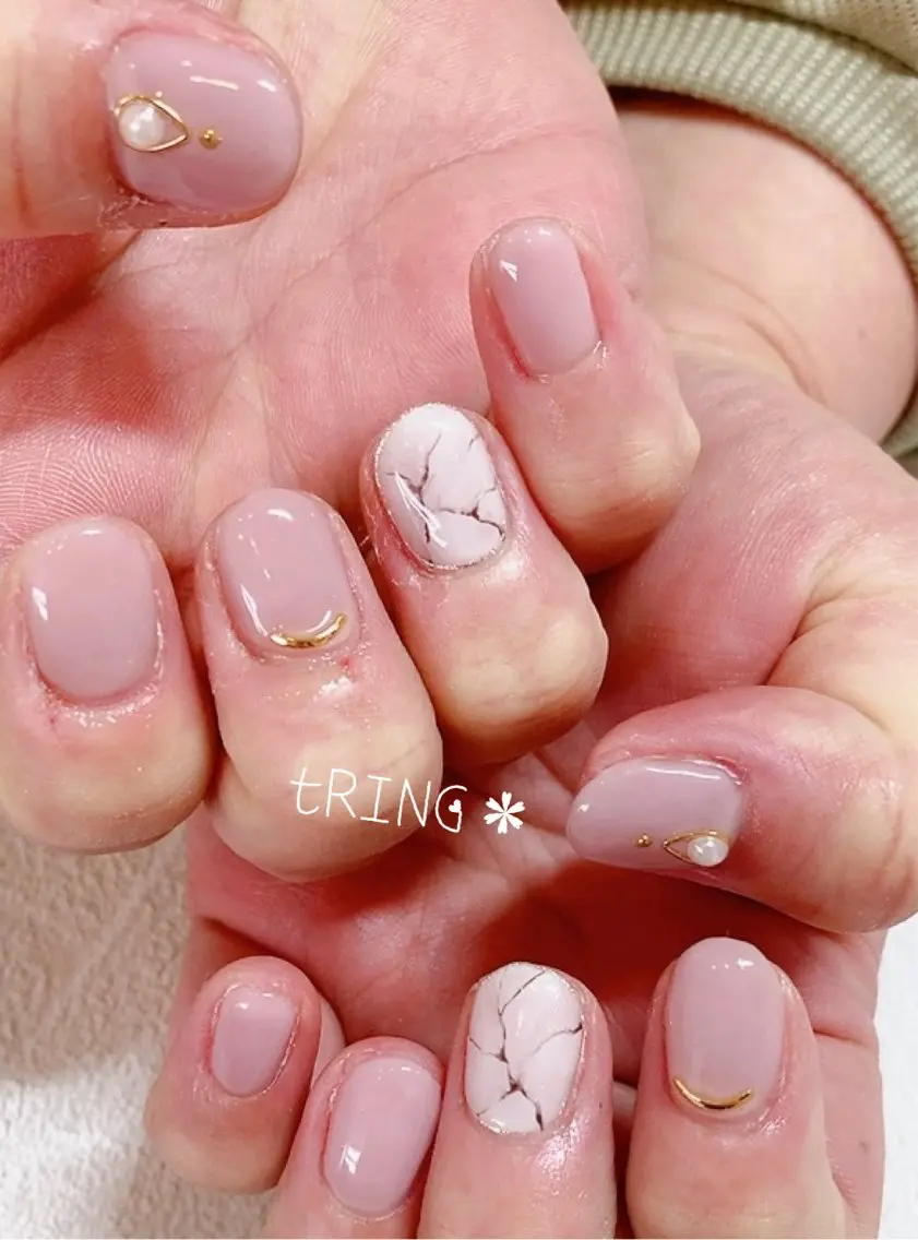 ネイル ハンドネイル tRING＊ しいの木台のネイルデザイン