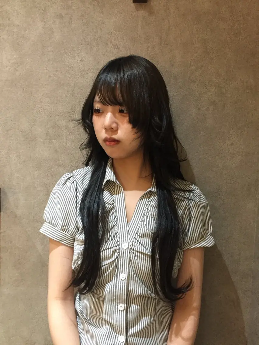 ロング カラー ブリーチ ダブルカラー ブリーチなしカラー ヘアカラー STYLEY_ Mai/韓国ヘアのヘアスタイル