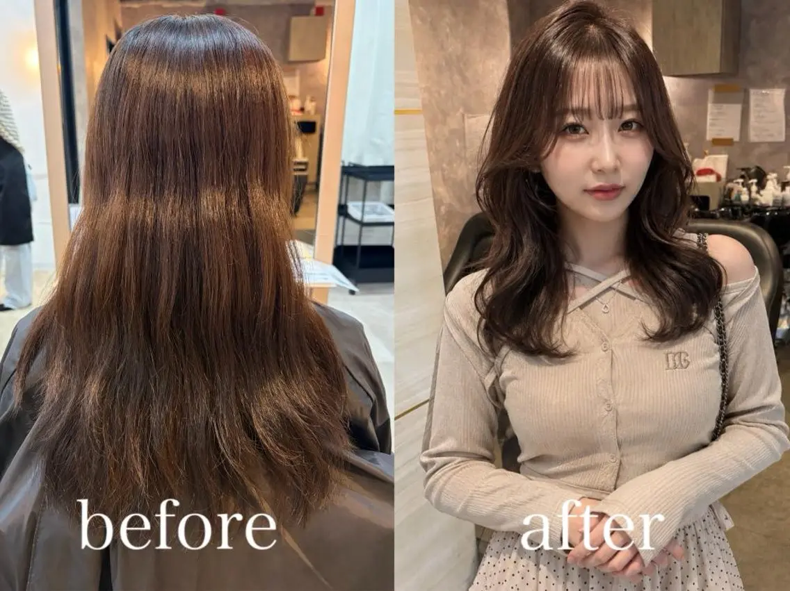 セミロング ヘアカラー トリートメント 🍑ももか🍑モデル 様募集中/浦和🦋のヘアスタイル