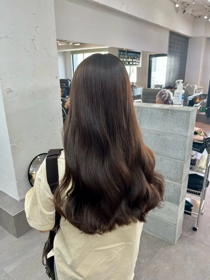 ロング カラー ベージュカラー ヘアカラー トリートメント なつな/ 透明感カラーのヘアスタイル