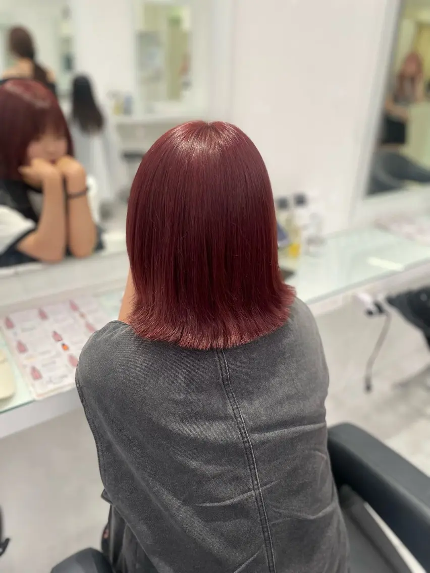 ミディアム カラー ヘアカラー トリートメント トレンド暖色ヘア🍒 miu🍒のヘアスタイル
