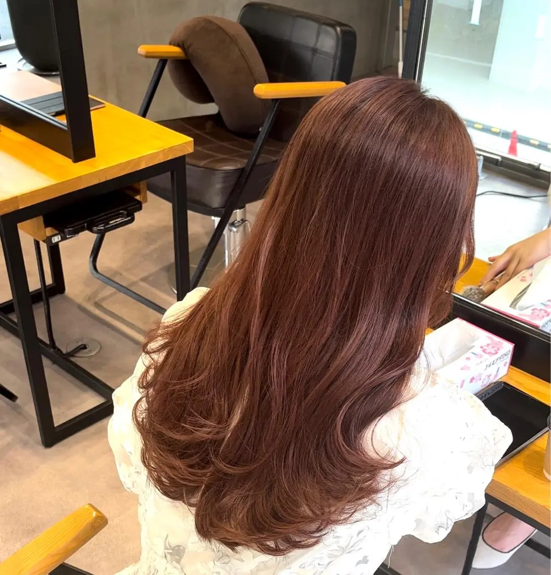 セミロング カラー パーマ ヘアアレンジ カット ヘアカラー 佐藤優太朗 似合わせ/髪質改善のヘアスタイル