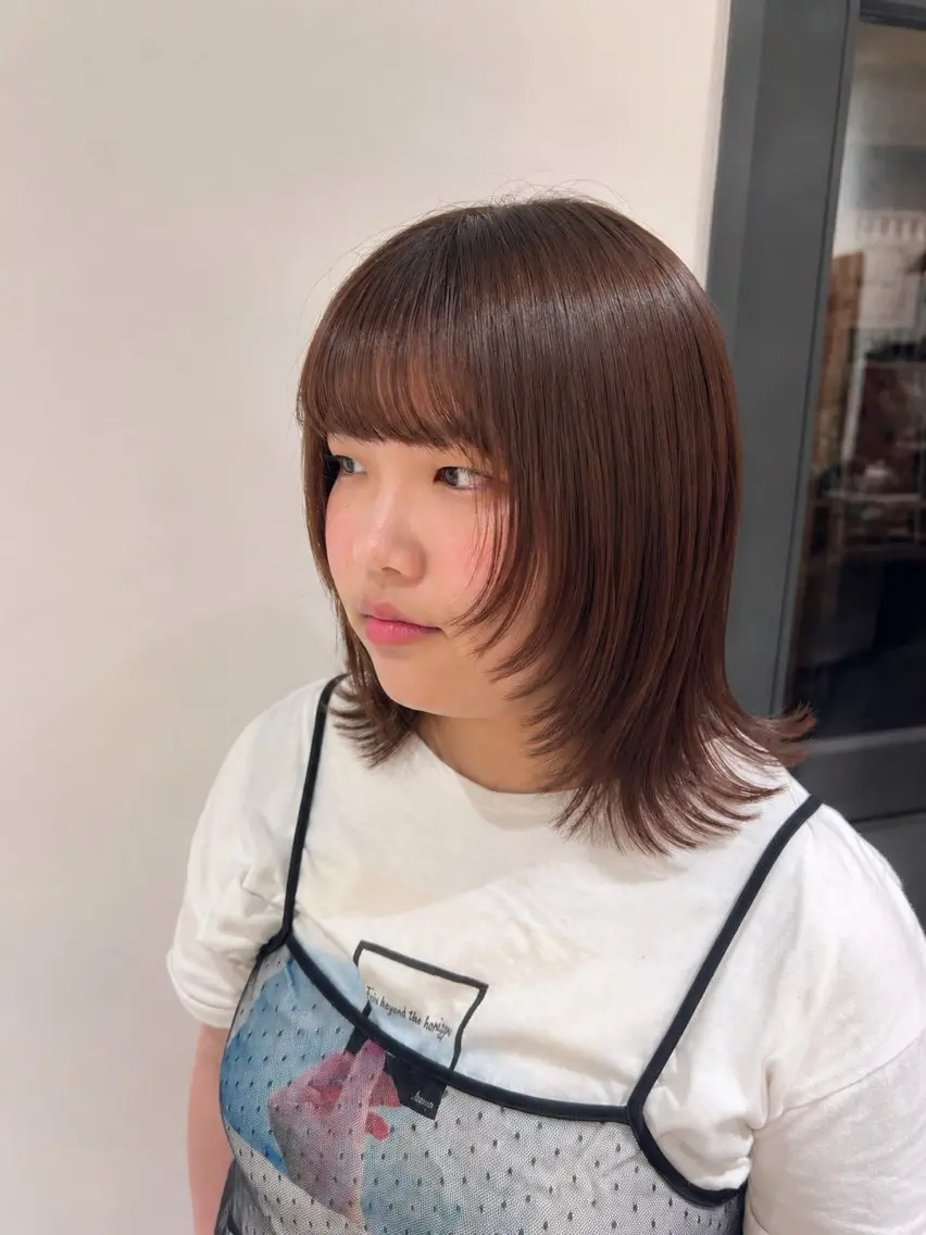 セミロング レイヤーカット re view 日和のヘアスタイル