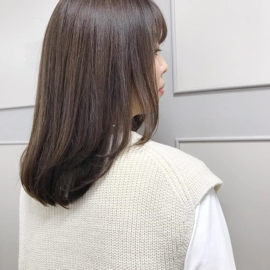 セミロング カラー ベージュカラー ショート特化 /天神大名/ハルナのヘアスタイル