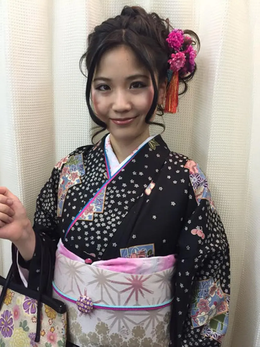 カジュアル着物レンタル&着付け&ヘアセット【早朝深夜料金あり】の写真