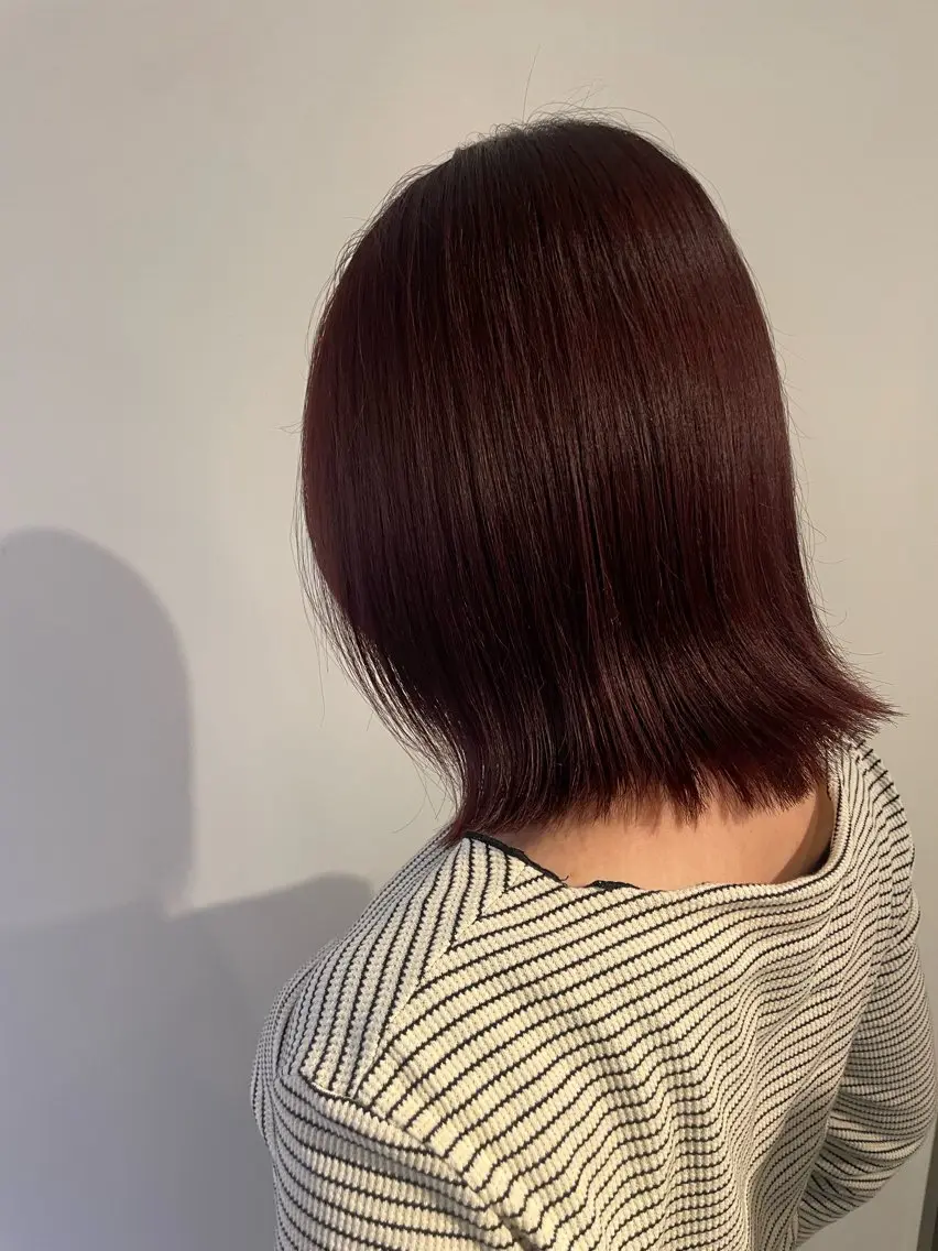 ミディアム カラー ピンクカラー カット ヘアカラー トリートメント しのはら まどかのヘアスタイル