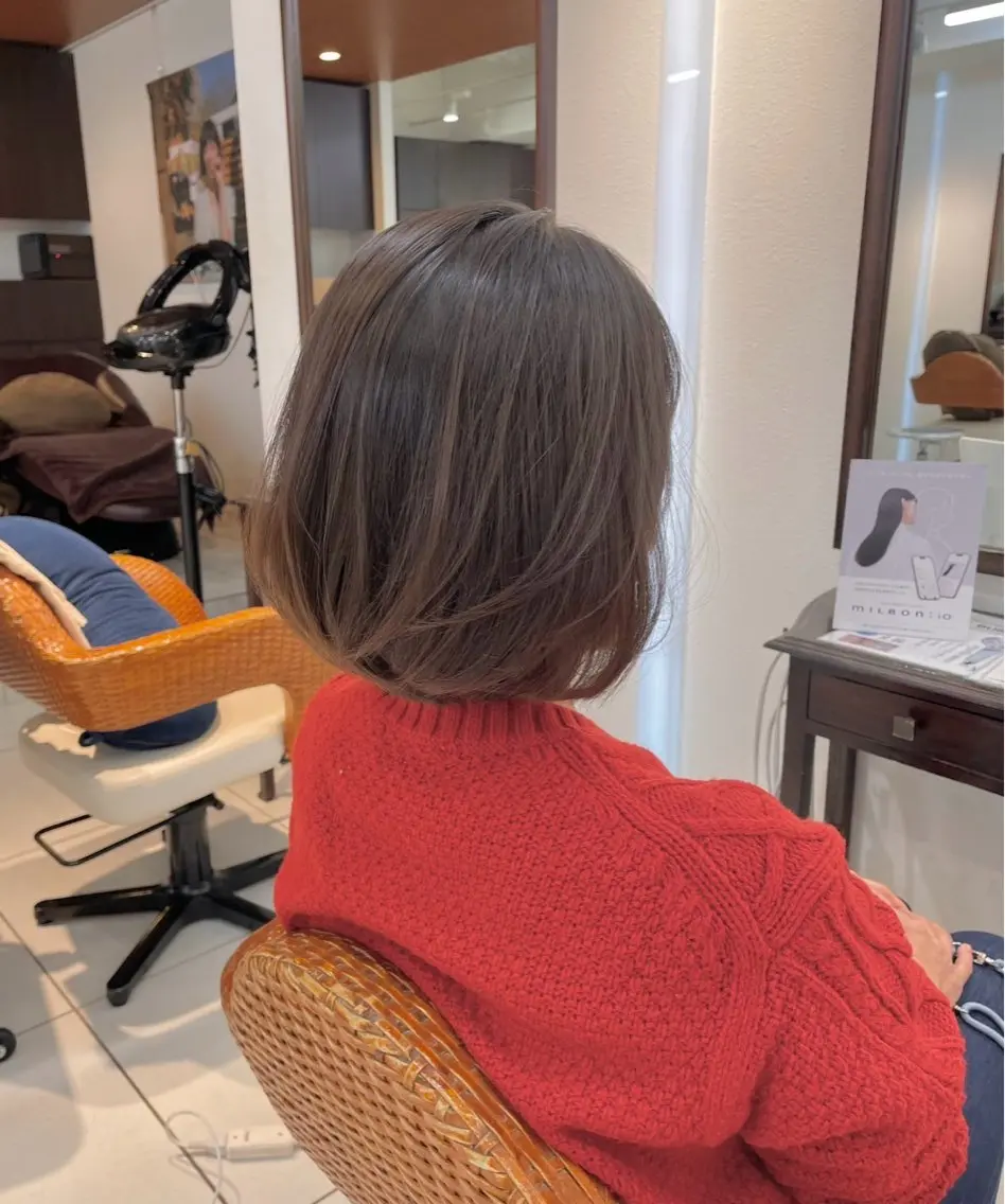 ショート ボブ カット ヘアカラー トリートメント 🎧ayaka/ボブ /透明感カラー🩵のヘアスタイル