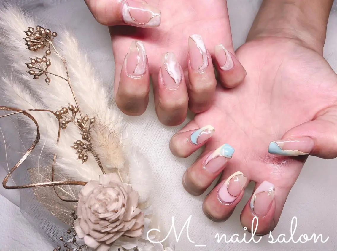 ネイル ジェルネイル パラジェル M_ nail salonのネイルデザイン