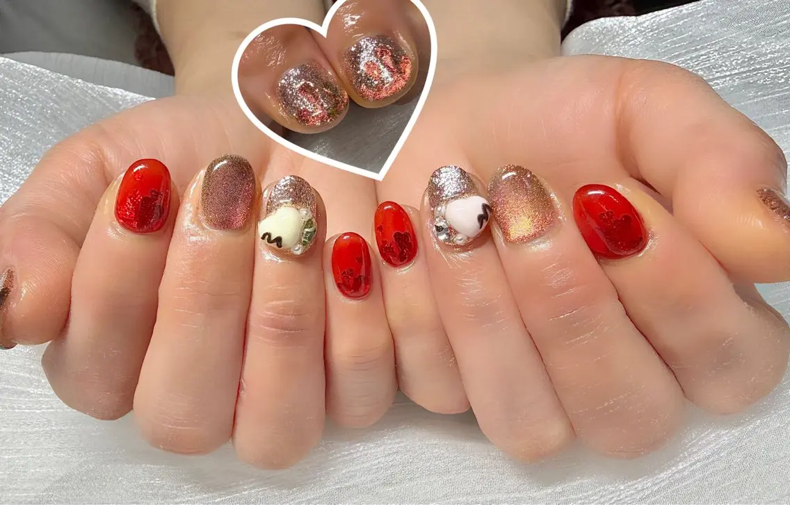 ネイル ゴージャス ハート ☆ yukiのネイルデザイン