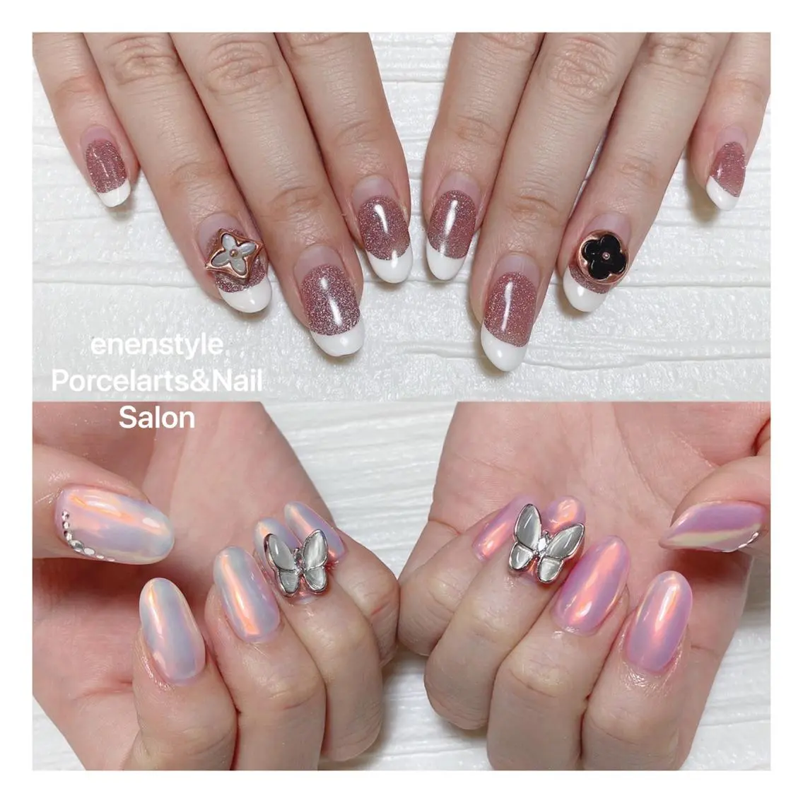 ミディアム ネイル ハンドネイル 🐾enen style 🐾のネイルデザイン