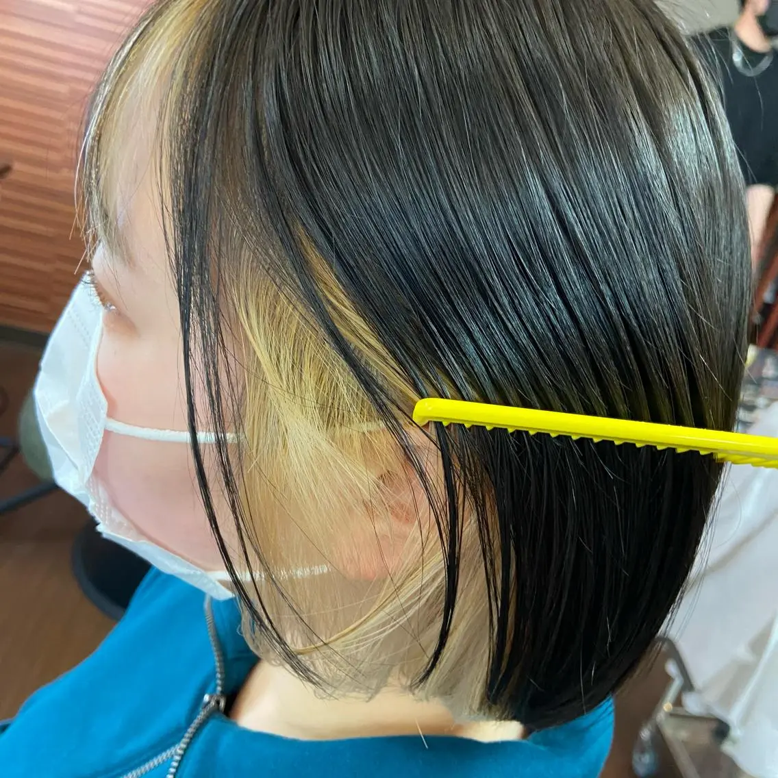 ショート カラー インナーカラー イエローカラー カット ヘアカラー 💜推しインナー カラー/菊池柊真💜のヘアスタイル