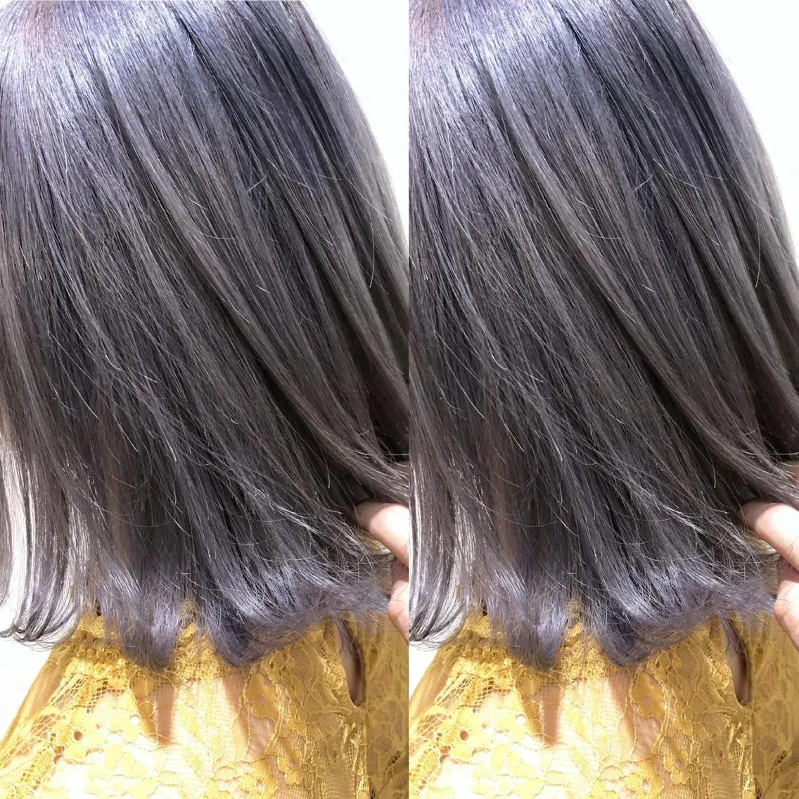 ミディアム カラー ハイトーンカラー ラベンダーカラー カット ヘアカラー 上川 開生のヘアスタイル