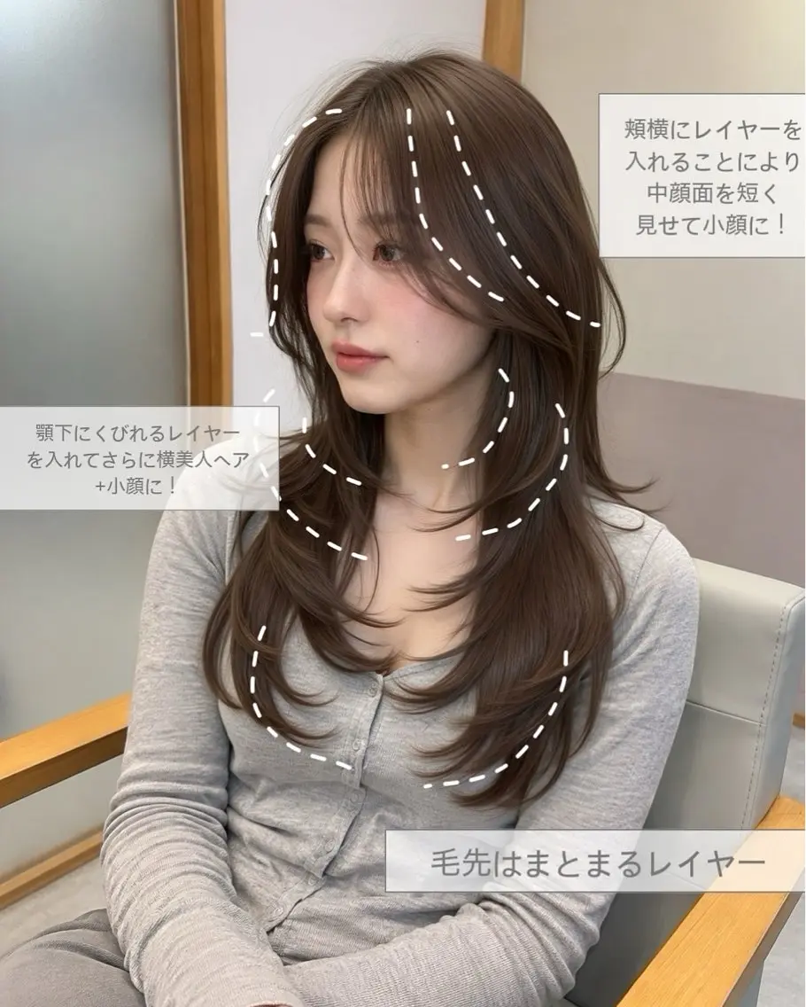ミディアム カラー カット ヘアカラー トリートメント 👑カラー特化/ 暗髪/艶髪/髪質改善のヘアスタイル