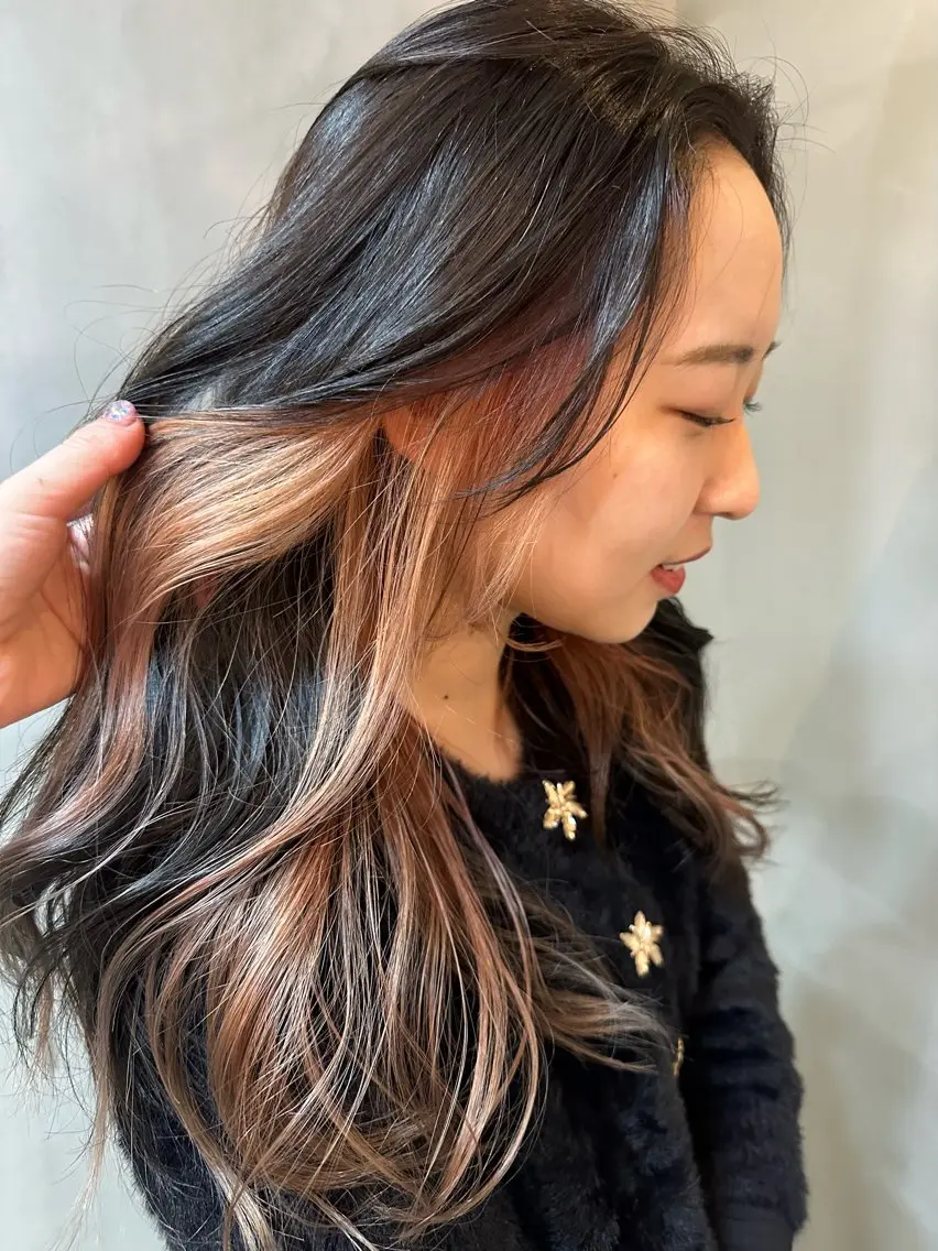 ロング ヘアカラー 褒められる ハイトーン⭐️カノンのヘアスタイル