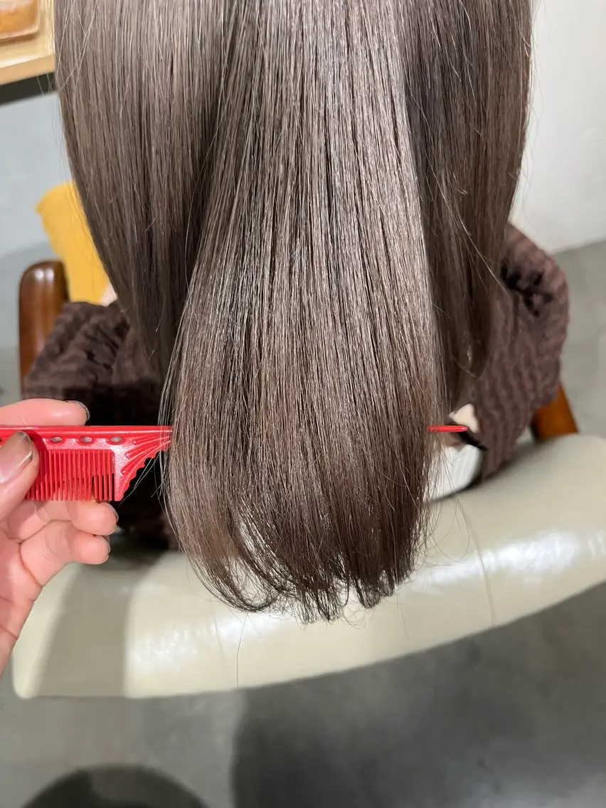 ミディアム カラー ベージュカラー ミルクティーベージュ ヘアカラー 前野 祥太のヘアスタイル