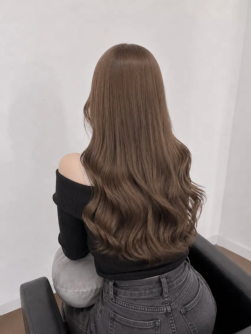 ロング ボブ くびれヘア 髪質改善 韓国風ヘア レイヤーカット 【ioe岡本】🐶 向井歩のヘアスタイル