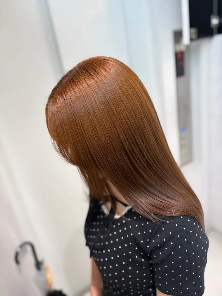 ロング カラー Sakuraෆ˚* 透け感ベージュ🥨のヘアスタイル