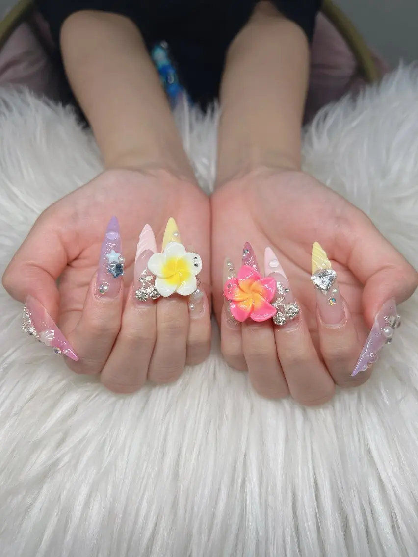 ネイル Lee Nails チップ長さだし専門店のネイルデザイン