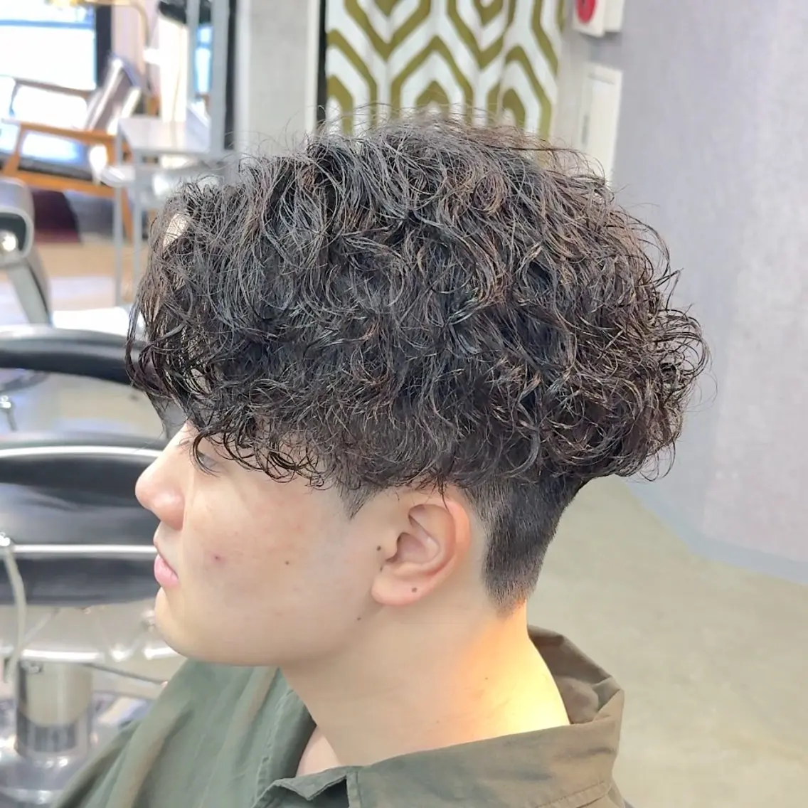 ミディアム パーマ ヘアアレンジ メンズ MENIN メンズ サロン 望月 涼太のヘアスタイル