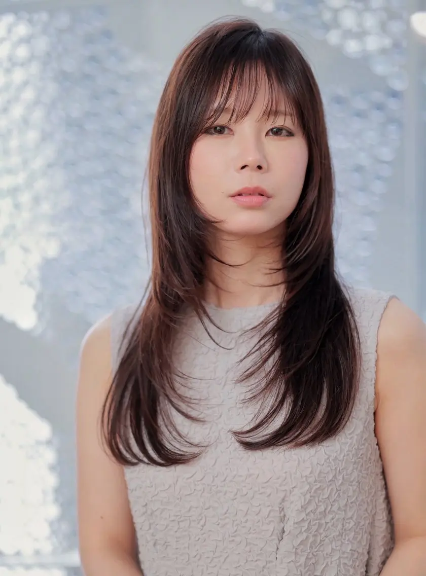 セミロング 松田  響🪴 顔周りレイヤー＆スパのヘアスタイル