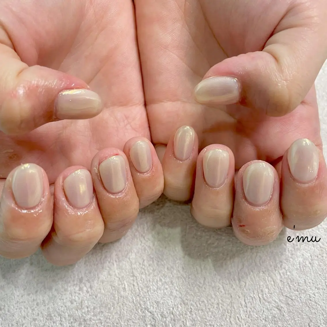 ネイル オーロラネイル ハンドネイル nail salon e'mu💐のネイルデザイン