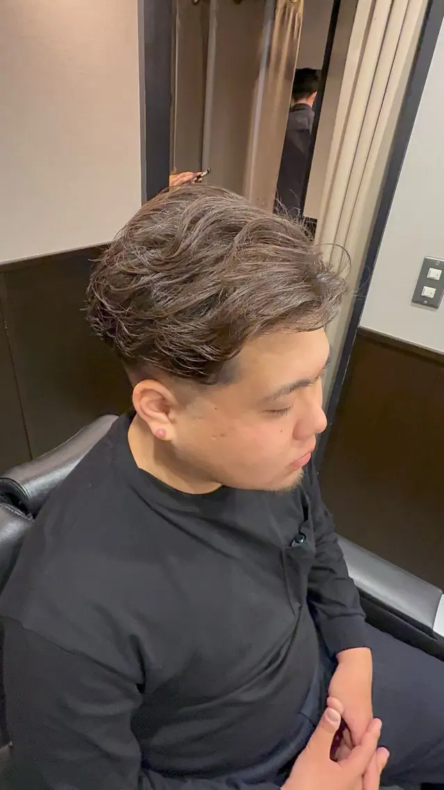 ショート カット パーマ 平野 蒼太のヘアスタイル