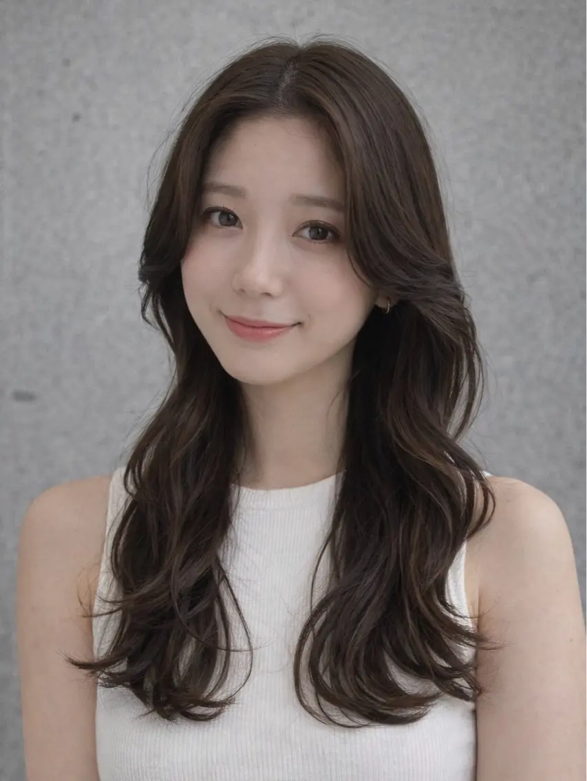 セミロング カット ヘアカラー トリートメント 恵比寿韓国レイヤー× 艶透明感カラー大場のヘアスタイル