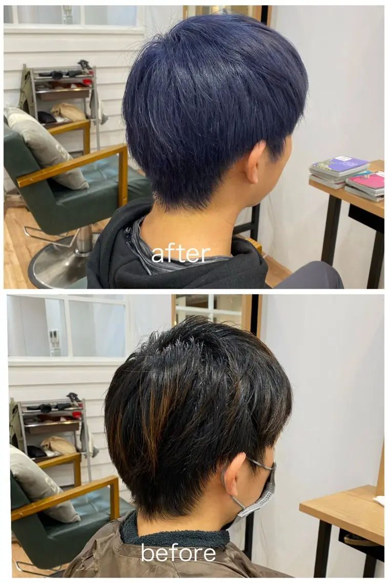 カラー メンズ メンズブリーチ ブリーチ 熊崎 未来のヘアスタイル