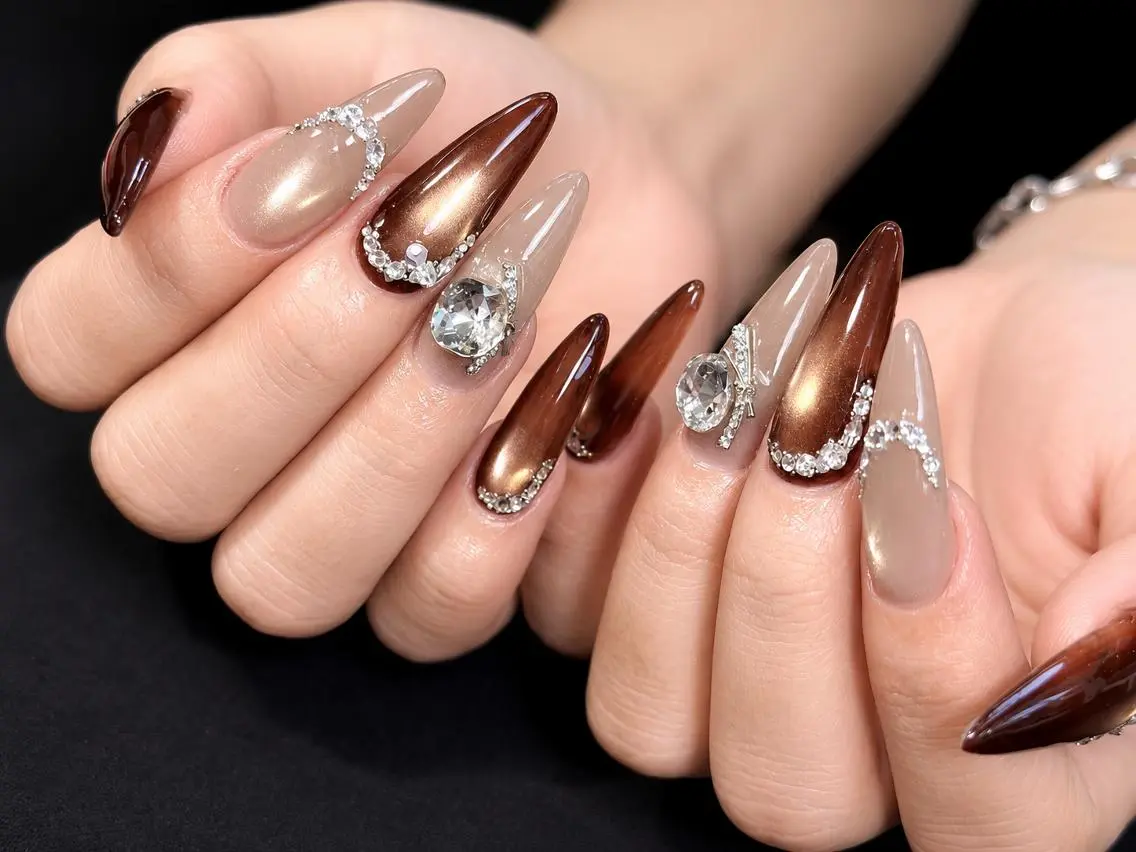 ネイル グラデーション 韓国ネイル ロングネイル 持ち込み シンプルネイル Melia Nail Nambaのネイルデザイン