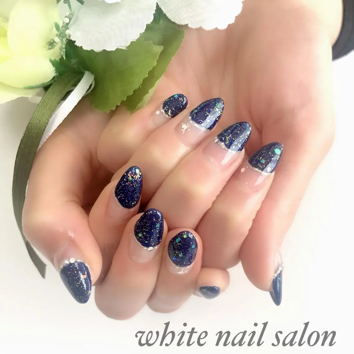 ネイル アートネイル フレンチネイル ジェルネイル ハードジェル 持ち込み ハンドネイル white nail salonのネイルデザイン
