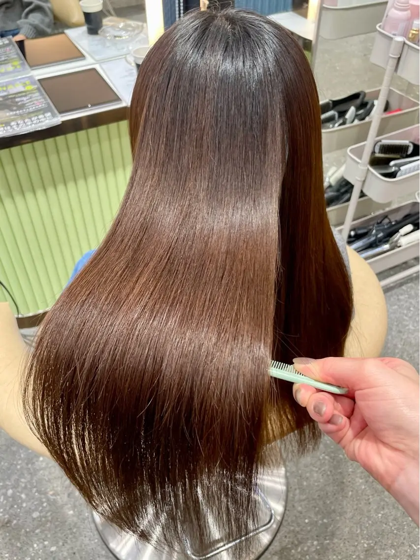 ロング カット ヘアカラー 縮毛矯正 トリートメント 🐥ボブ/レイヤー 縮毛矯正/halcaのヘアスタイル