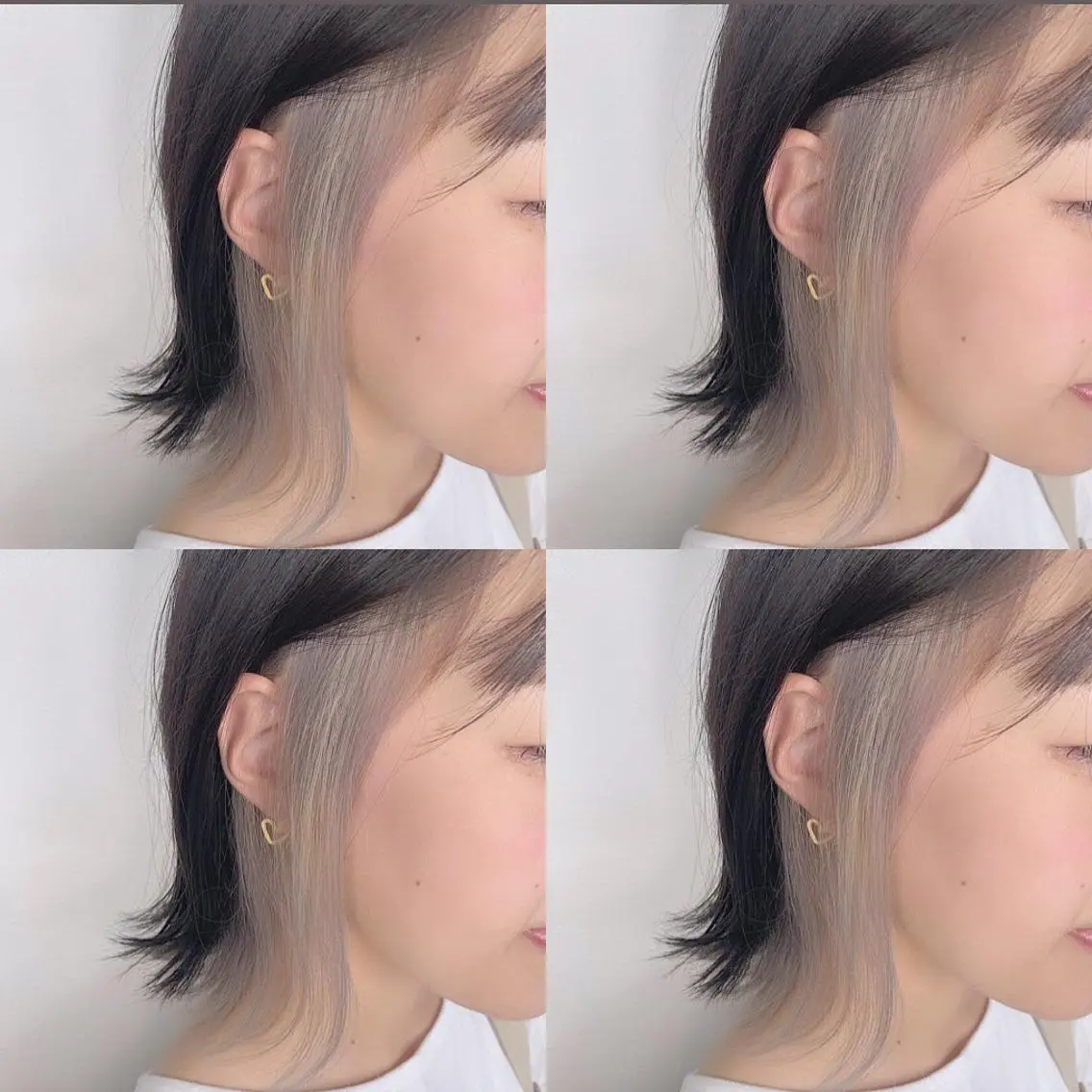 ミディアム ハイライト ヘアカラー 佐藤 香太のヘアスタイル