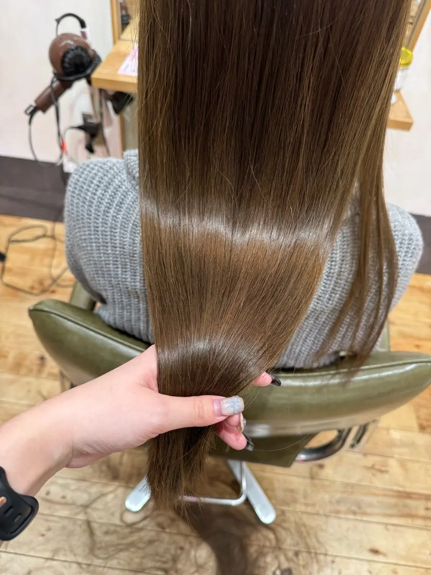 ロング カラー ブラウンカラー オリーブブラウン ヘアカラー アオヌマミユ☁️ /ボブ/ハイトーン/のヘアスタイル