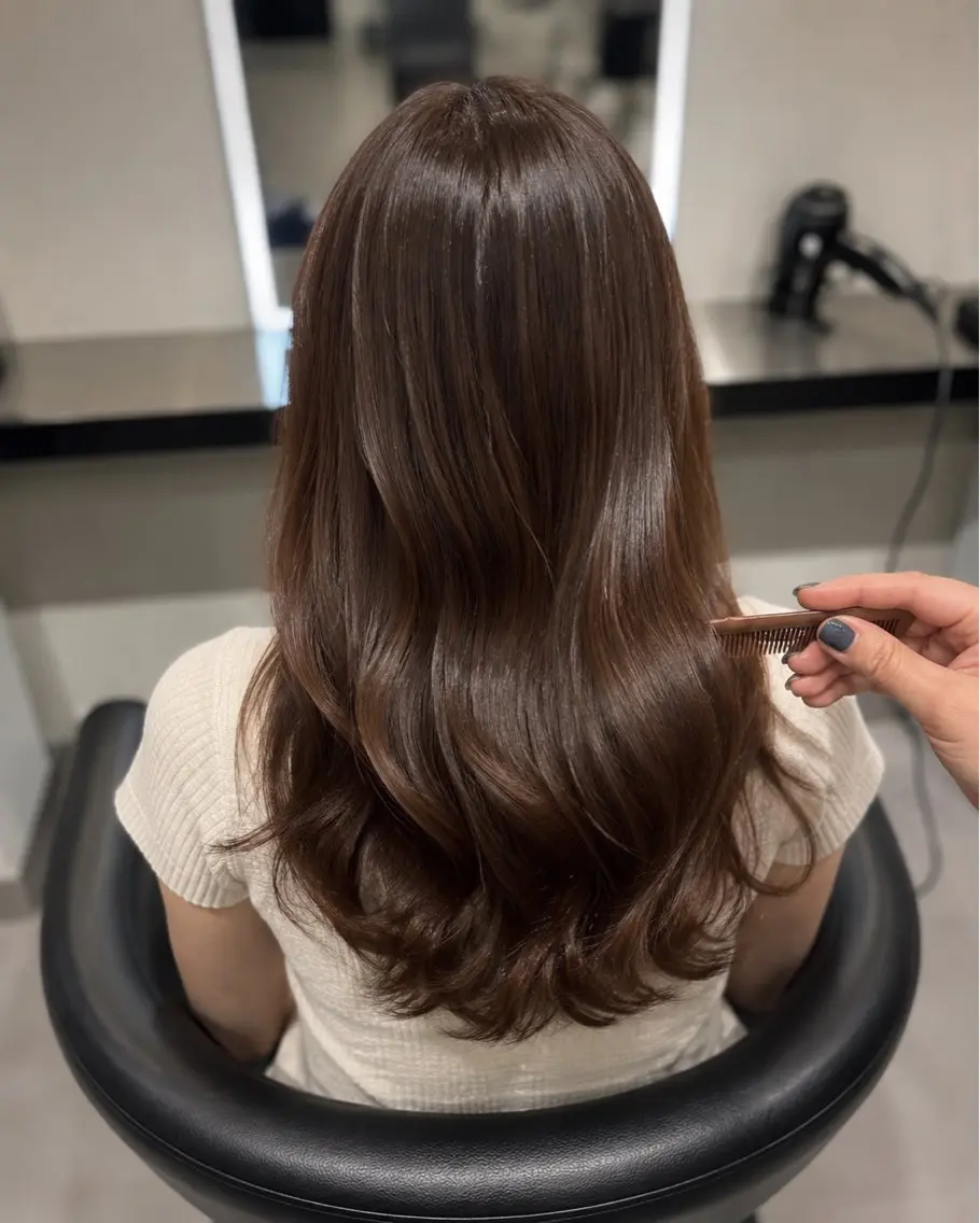 ミディアム カラー ブラウンカラー トリートメント 🌈ウルトワ水素 髪質改善naru🌈のヘアスタイル