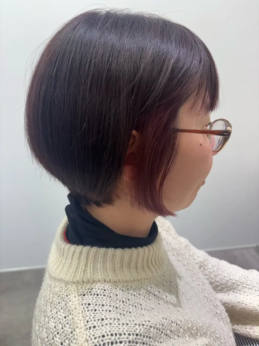 ショート カラー ピンクカラー カット ヘアカラー トリートメント カラー特化/縮毛矯正 /ヘッドスパ/マナミのヘアスタイル