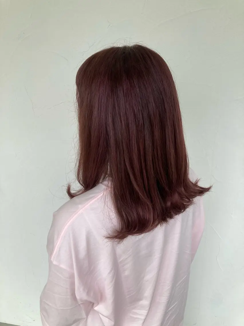 ミディアム カラー ラベンダーカラー ラベンダーピンク ピンクカラー ボブ 原 🫶トレンドヘアのヘアスタイル