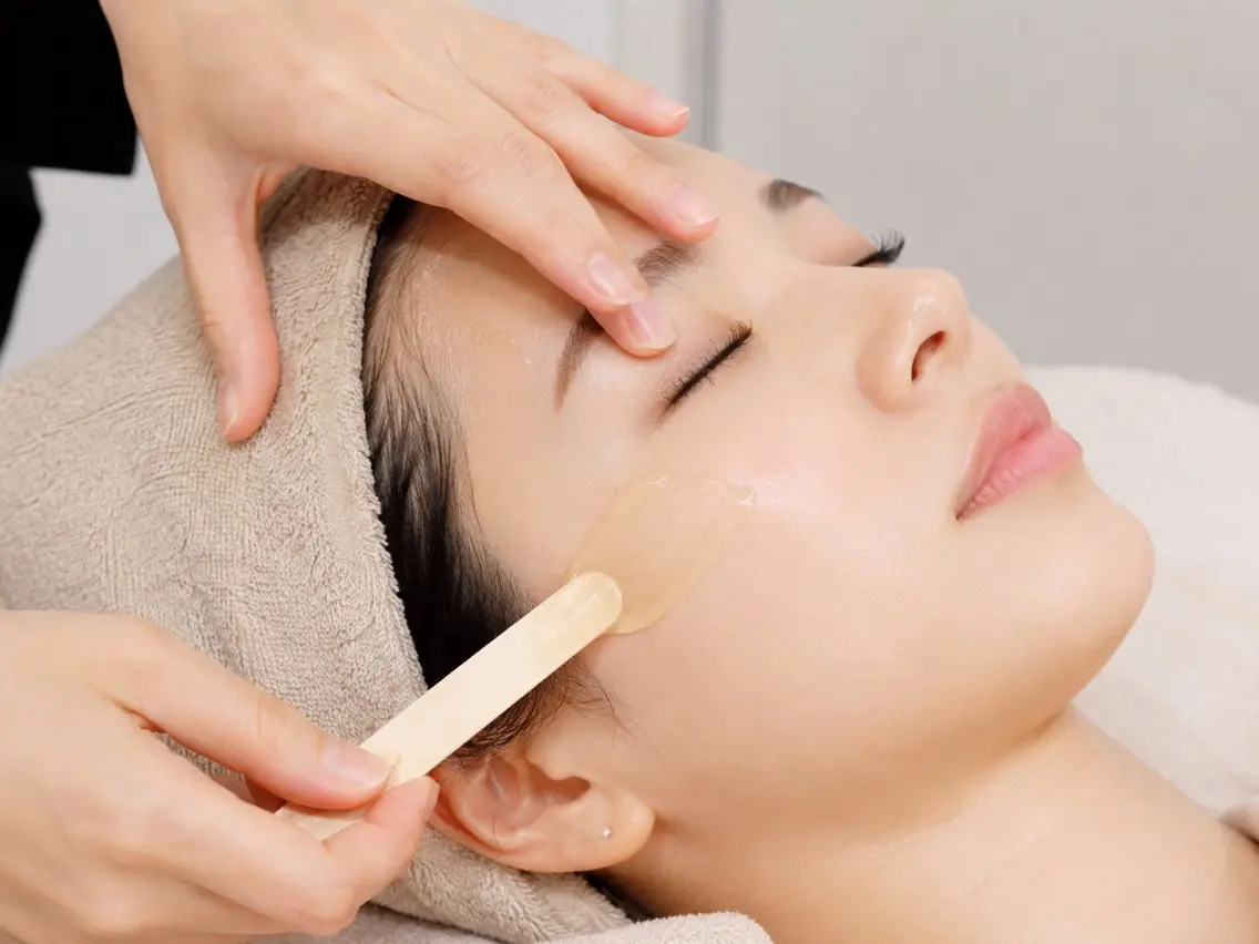 「うる艶肌♪お顔全体WAX+鎮静パック付」の写真