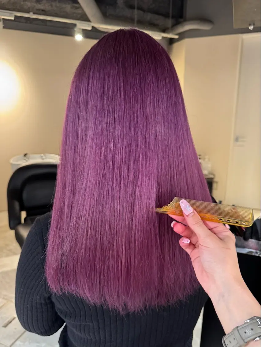 ロング カラー ブリーチ 韓国🎀中明度カラー リストSAKURAのヘアスタイル