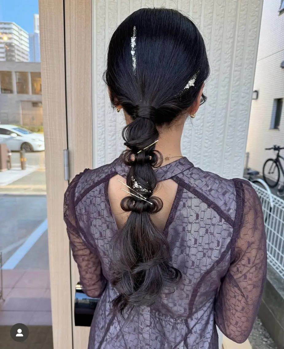 ロング カラー ヘアアレンジ ヘアセット ヘアセット/レイヤー 縮毛矯正/はるか🎀のヘアスタイル