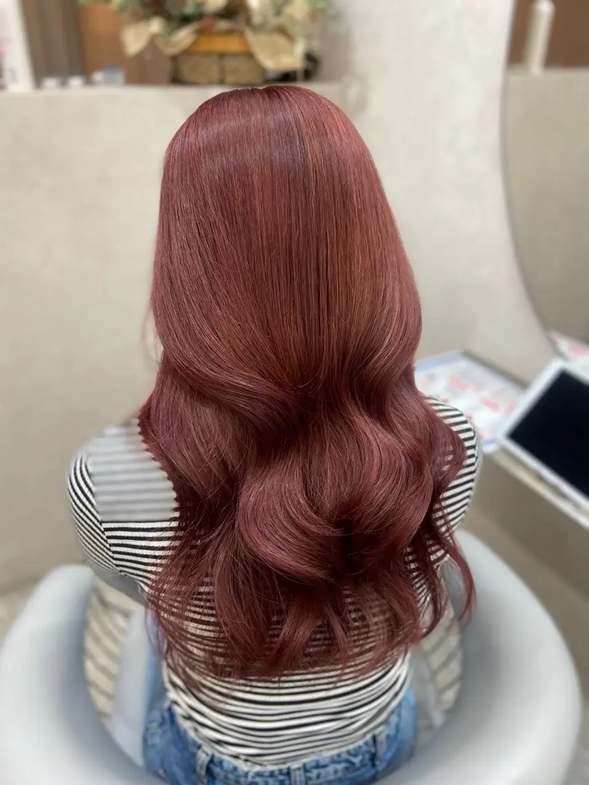 ロング カラー カット ヘアカラー トリートメント 新宿/韓国ヘア 中明度カラー/かやのヘアスタイル