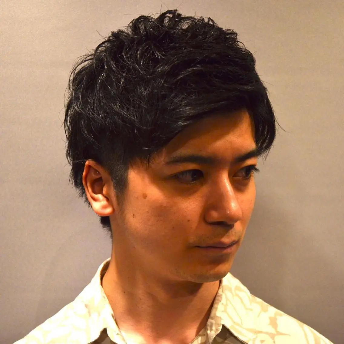 ショート パーマ メンズ メンズパーマ ツーブロック カット パーマ 池田 有輝士のヘアスタイル