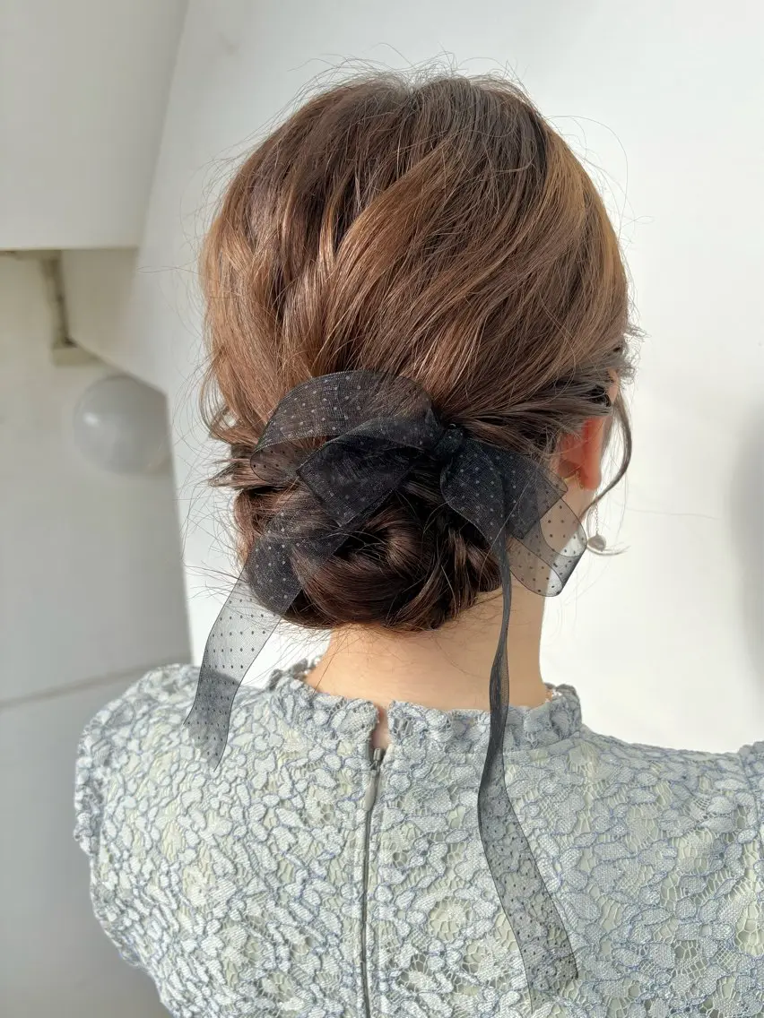 ヘアアレンジ ヘアセット 艶ピンク*ヘアセット 🌙shioriのヘアスタイル