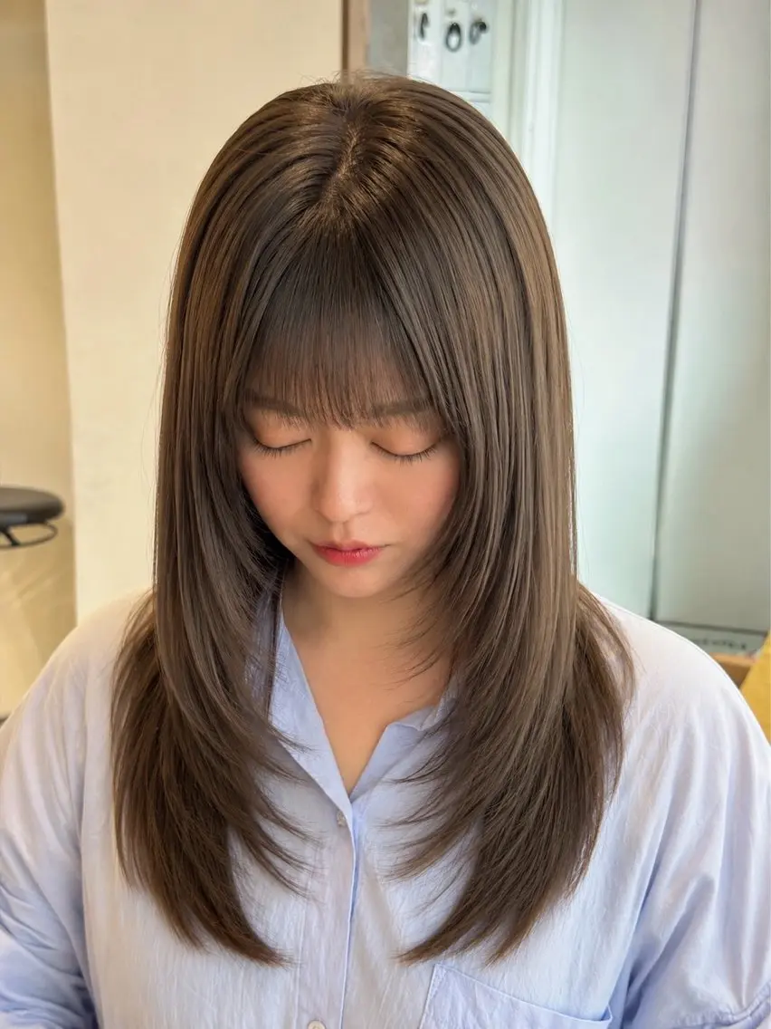 カラー やまもとゆうり 艶カラー🫧のヘアスタイル