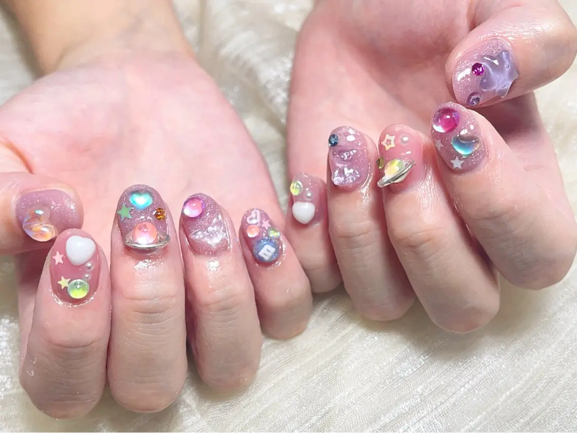 ネイル ハンドネイル 🎀ネイルサロン エクラYUI🎀のネイルデザイン