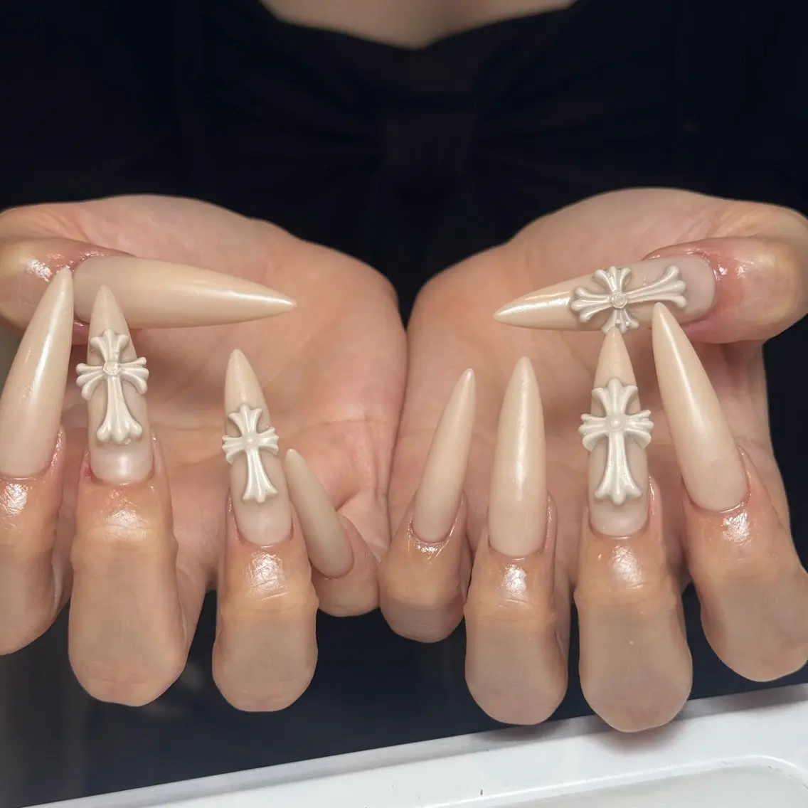 ネイル ジェルネイル 韓国ネイル ロングネイル 持ち込み パラジェル ハンドネイル Luci Nail Shinokuboのネイルデザイン