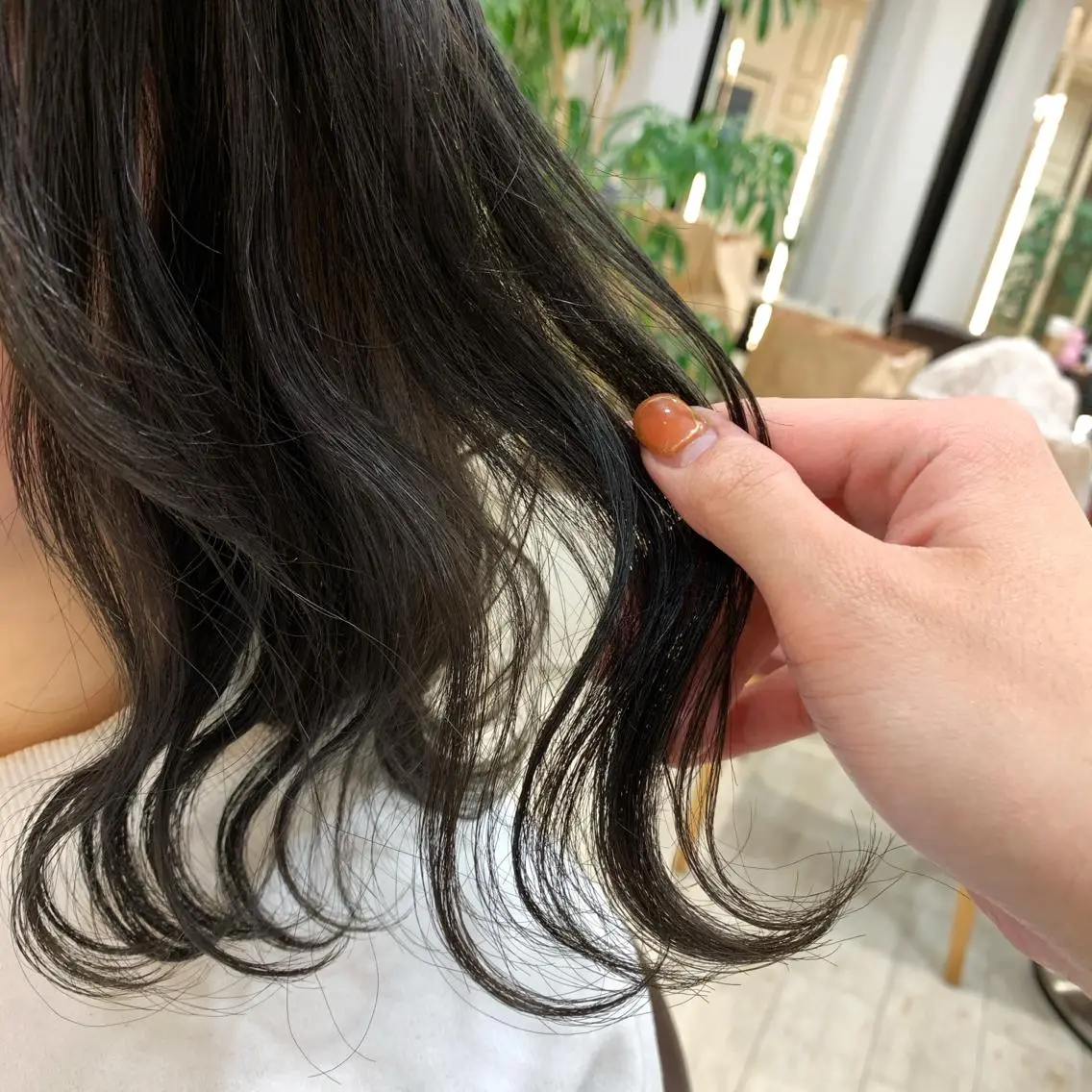 カラー 黒髪 ブルーカラー ブルーブラック サソウ ユリエ🥥のヘアスタイル