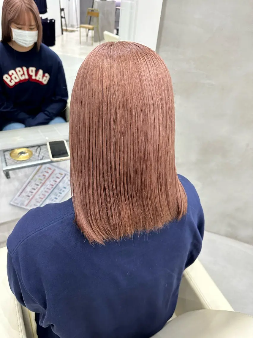 セミロング カラー ヘアカラー さあや 【透け感/艶感】のヘアスタイル