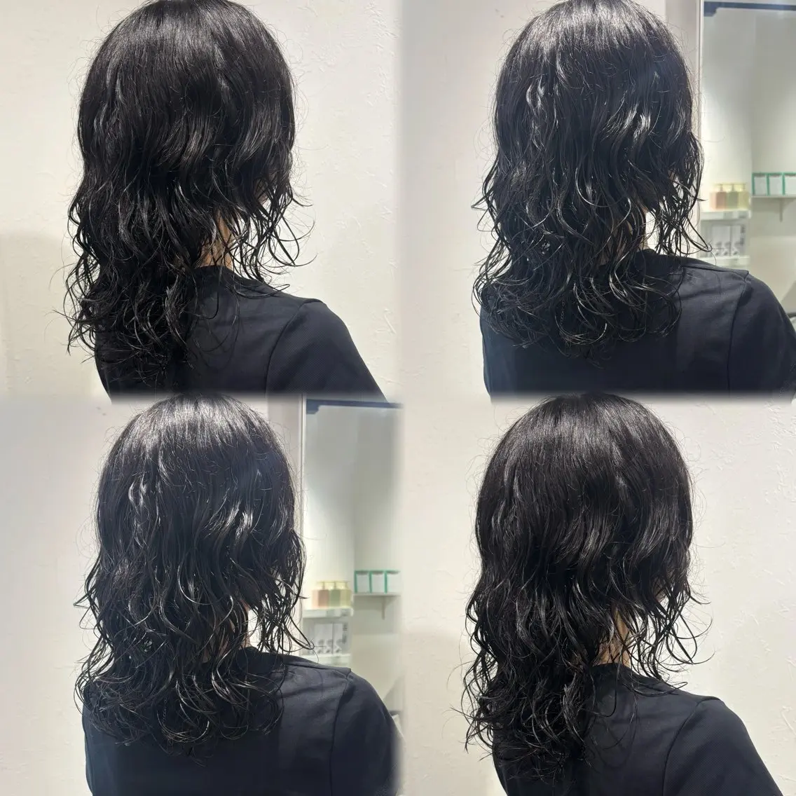 セミロング パーマ 髪質改善ストレート /暖色カラー🎀🪞のヘアスタイル