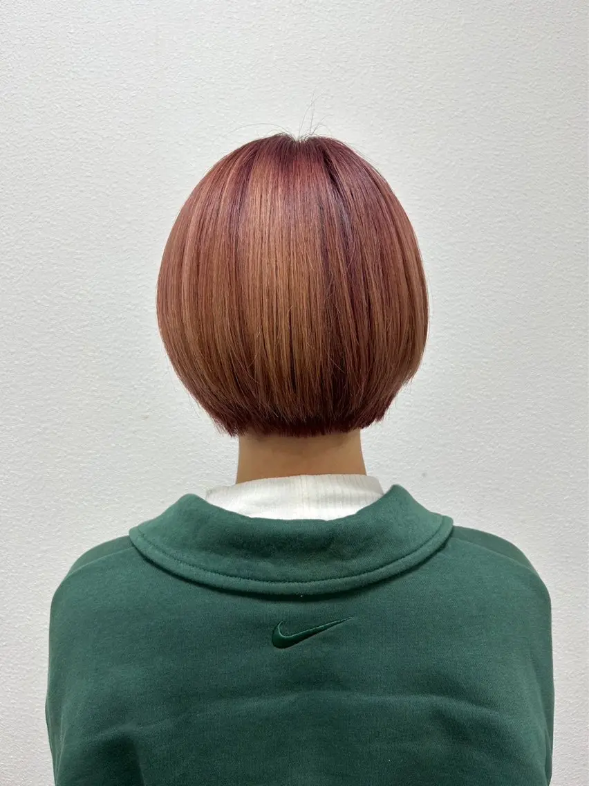 ショート カラー ブリーチ オレンジ CAP🌷 増田夏実のヘアスタイル