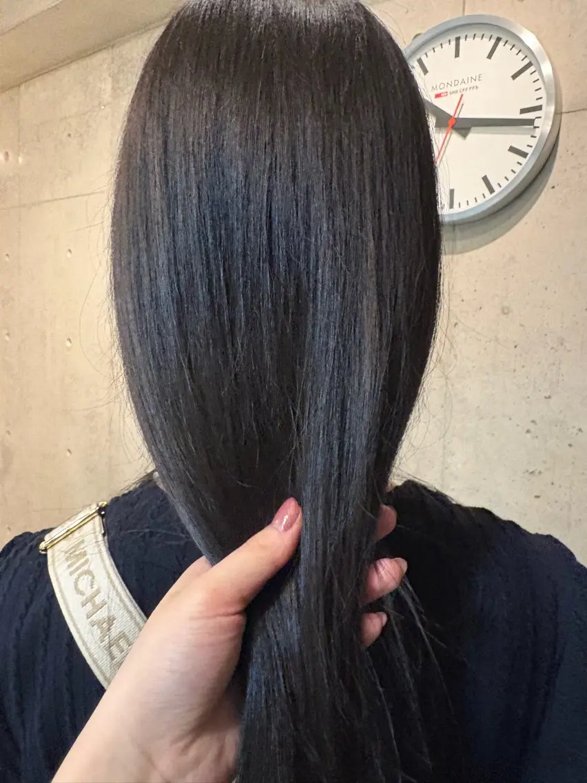 カラー 黒髪 ブラウンカラー 透明感カラー オレンジ ヘアカラー ミヤウチ セイナのヘアスタイル